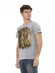 T-Shirts Chic Gray Short Sleeve T-Shirt with Unique Print 60,00 € 8056641272148 | Planet-Deluxe