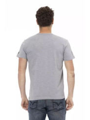 T-Shirts Chic Gray Short Sleeve T-Shirt with Unique Print 60,00 € 8056641272148 | Planet-Deluxe