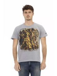 T-Shirts Chic Gray Short Sleeve T-Shirt with Unique Print 60,00 € 8056641272148 | Planet-Deluxe