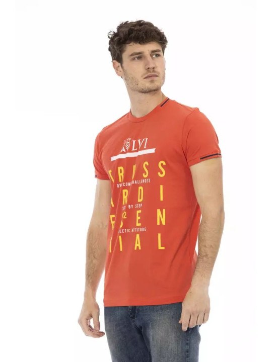 T-Shirts Sleek Orange Short Sleeve Round Neck Tee 60,00 € 8055358419471 | Planet-Deluxe