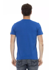 T-Shirts Elegant Blue Tee with Front Print 60,00 € 8056641268912 | Planet-Deluxe