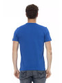 T-Shirts Elegant Blue Tee with Front Print 60,00 € 8056641268912 | Planet-Deluxe