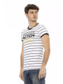 T-Shirts Sleek White Tee with Bold Print 60,00 € 8055358419716 | Planet-Deluxe