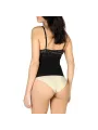 Schwarzes Tanktop mit Spitzen-Detail