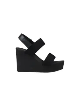 Calvin Klein Sommer Keilsandaletten Schwarz Bio-Baumwolle