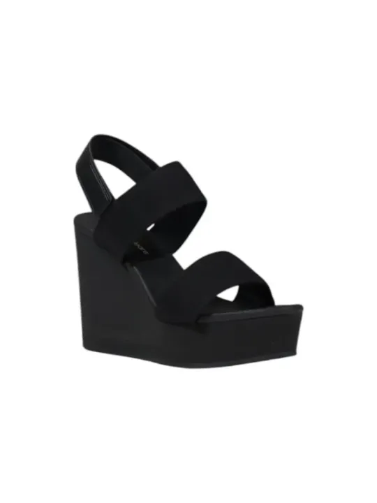 "Calvin Klein Jeans Keilpumps im Sale | Calvin Klein Jeans Keilsandaletten Schwarz online kaufen"|Planet-Deluxe