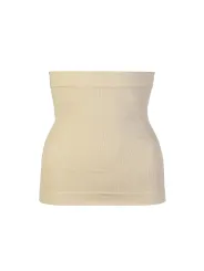 Beiges, nahtloses Rippen-Röhrenkleid Bodyboo BB1050_Nude Braun
