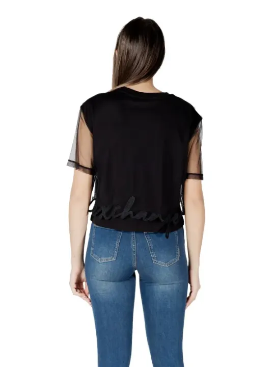 "Armani Exchange Tops im Sale | Armani Exchange Essential Black Top online kaufen"|Planet-Deluxe