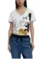 "Desigual Damen V-Neck Print T-Shirt - Frühling/Sommer"