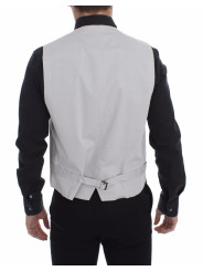 Vests Elegant Beige Cotton Silk Dress Vest 390,00 € 7333413022356 | Planet-Deluxe