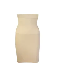 Nude braunes Rippstrick Minikleid Bodycon