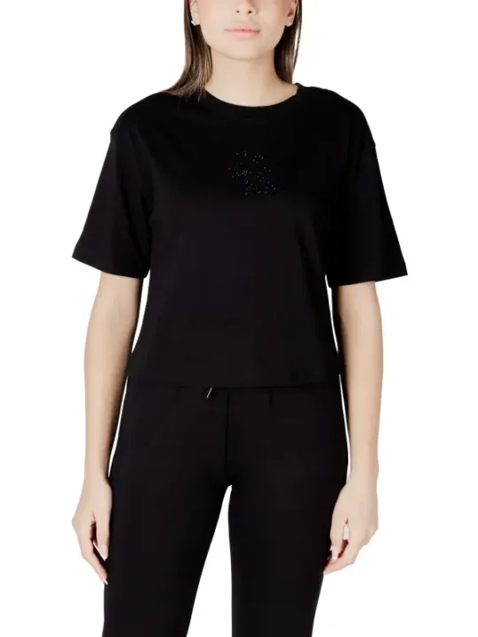 "Armani Exchange T-Shirts im Sale | Armani Exchange Chic T-Shirt Damen Schwarz online kaufen"|Planet-Deluxe