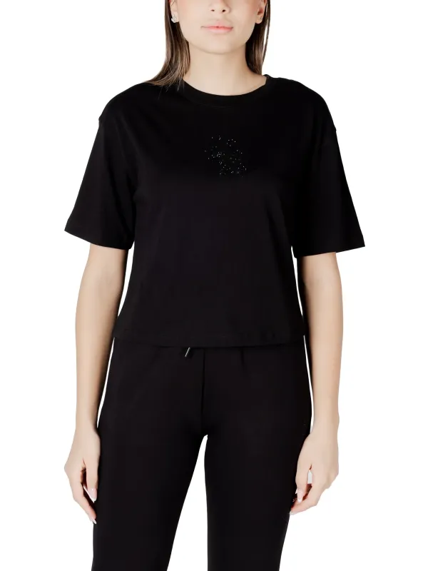 "Armani Exchange T-Shirts im Sale | Armani Exchange Chic T-Shirt Damen Schwarz online kaufen"|Planet-Deluxe