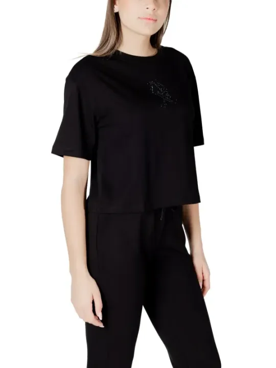 "Armani Exchange T-Shirts im Sale | Armani Exchange Chic T-Shirt Damen Schwarz online kaufen"|Planet-Deluxe