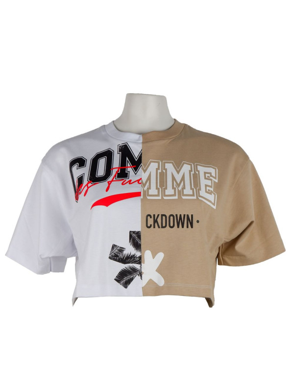 Tops & T-Shirts Beige Couture Logo Tee with Two-Tone Print 60,00 € 8059975024711 | Planet-Deluxe