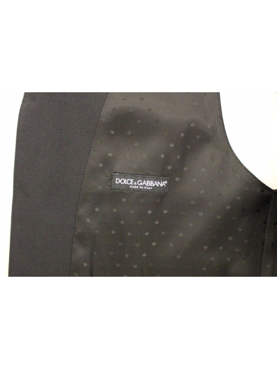 Vests Elegant Black Wool Silk Dress Vest 350,00 € 293240338350 | Planet-Deluxe