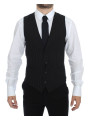 Vests Elegant Striped Wool Dress Vest 320,00 € 8034166583337 | Planet-Deluxe