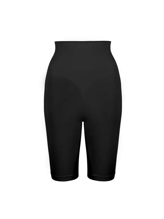 Schwarze High-Waist Shaping Shorts