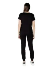 Armani Exchange Damen T-Shirt Schwarz aus Baumwolle