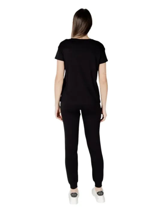Armani Exchange Damen T-Shirt Schwarz aus Baumwolle