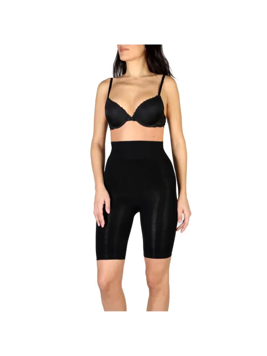 Schwarze formende Damen Bauchshorts