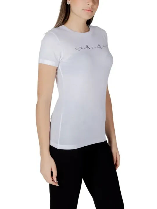 "Armani Exchange T-Shirts im Sale | Armani Exchange Damen Sommer TShirt Weiß online kaufen"|Planet-Deluxe