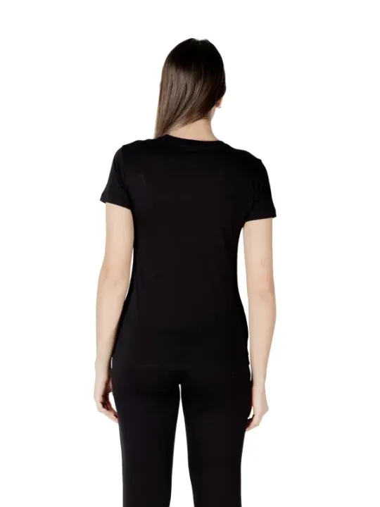 "Armani Exchange T-Shirts im Sale | Armani Exchange Damen T-Shirt Schwarz Baumwolle online kaufen"|Planet-Deluxe