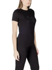 "Armani Exchange T-Shirts im Sale | Armani Exchange Damen T-Shirt Schwarz Baumwolle online kaufen"|Planet-Deluxe