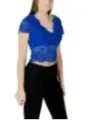 "Morgan De Toi Tops im Sale | Morgan De Toi Lace V-Neck Top - Frühlingsromantik in Blau online kaufen"|Planet-Deluxe