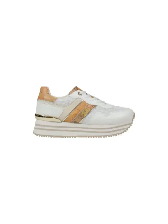 "Alviero Martini Damen-Sneakers Weiß mit Print – Stilvoll"