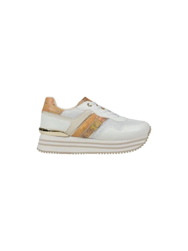 "Alviero Martini Damen-Sneakers Weiß mit Print – Stilvoll" "Alviero Martini Damen-Sneakers Weiß mit Print – Stilvoll"