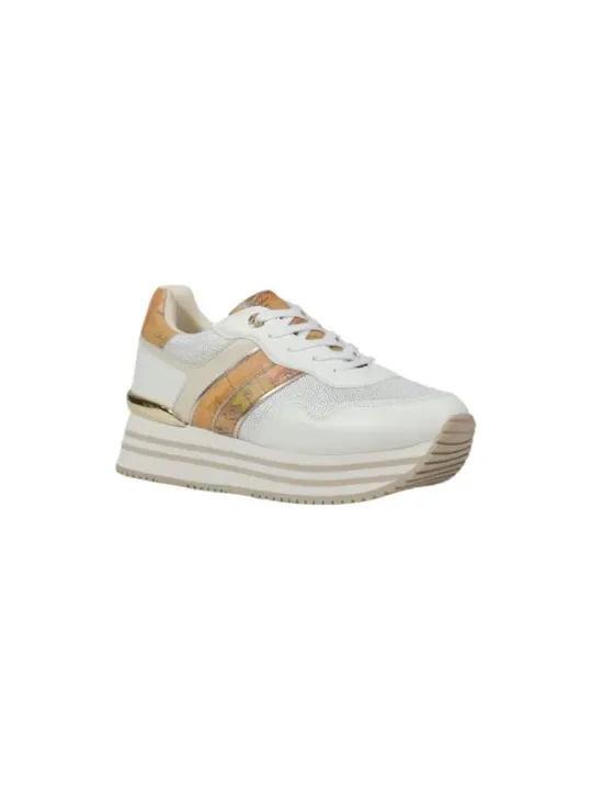 "Alviero Martini Damen-Sneakers Weiß mit Print – Stilvoll"