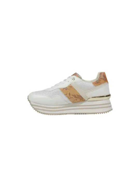 "Alviero Martini Damen-Sneakers Weiß mit Print – Stilvoll"
