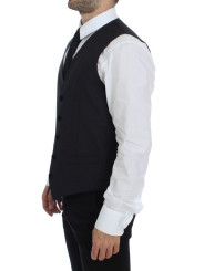 Vests Elegant Gray Wool Dress Vest 440,00 € 8050246188668 | Planet-Deluxe
