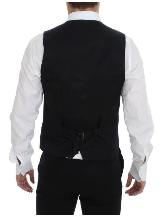 Vests Elegant Gray Wool Dress Vest 440,00 € 8050246188668 | Planet-Deluxe