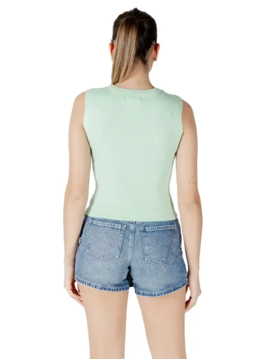 "Jacqueline De Yong Tops im Sale | Jacqueline De Yong Grünes Sommer-Top mit Knotenverschluss online kaufen"|Planet-Deluxe
