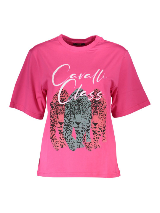 Tops & T-Shirts Elegant Slim Fit Pink Tee with Chic Print 70,00 € 8054323861642 | Planet-Deluxe