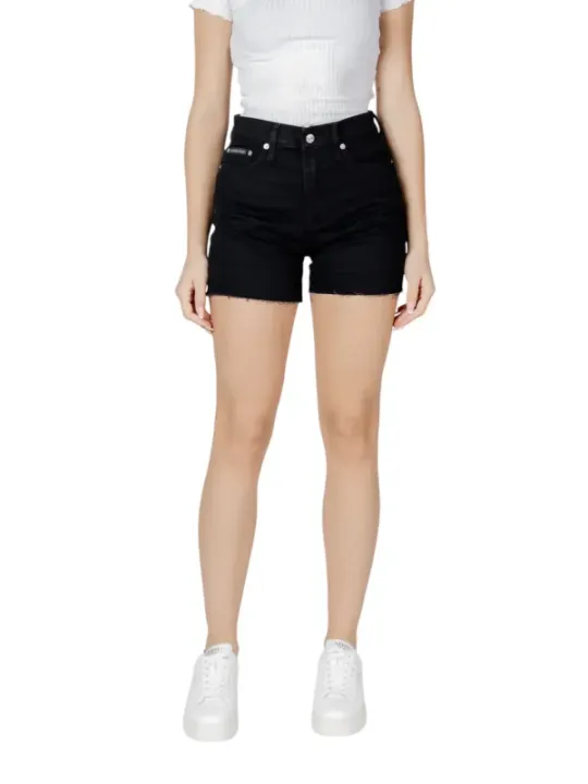"Calvin Klein Jeans Shorts im Sale | Calvin Klein Damen Sommer-Shorts Schwarz online kaufen"|Planet-Deluxe
