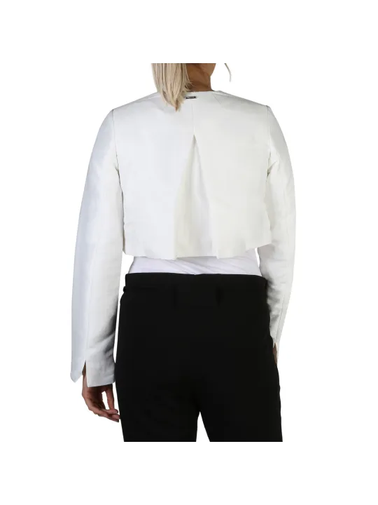 Weißes Guess Crop Top mit Ausschnitt