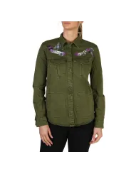 Grünes Guess London Patch Hemd