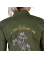 Grüne Guess Jacke mit Blumenstickerei
