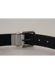 Belts Chic Silver Leather Belt with Metal Buckle 700,00 € 8057142181298 | Planet-Deluxe