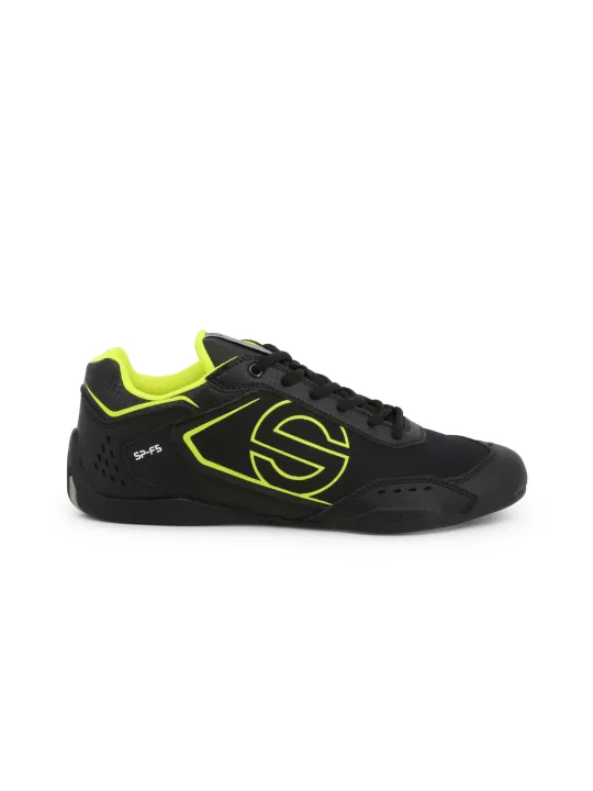 Schwarze Sport Schuhe mit Gelb