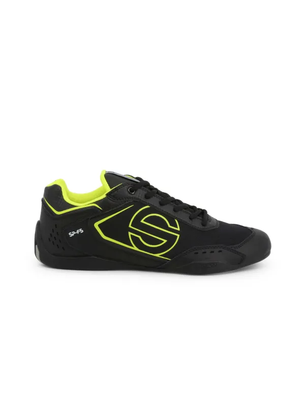 Schwarze Sport Schuhe mit Gelb