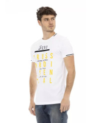 T-Shirts Elegant White Tee with Artful Front Print 60,00 € 8055358419402 | Planet-Deluxe