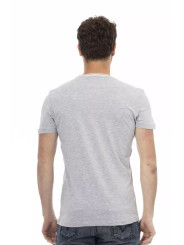 T-Shirts Chic Gray Cotton Blend Casual Tee 60,00 € 8055358419624 | Planet-Deluxe