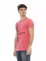 T-Shirts Chic Pink Short Sleeve Tee with Unique Front Print 60,00 € 8056641286341 | Planet-Deluxe