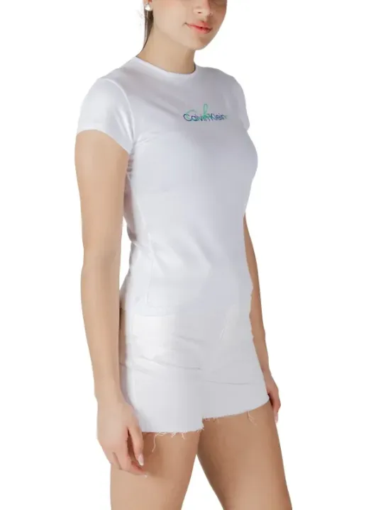 "Calvin Klein Jeans T-Shirts im Sale | Calvin Klein Jeans Damen T-Shirt Weiß online kaufen"|Planet-Deluxe