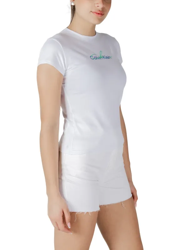 "Calvin Klein Jeans T-Shirts im Sale | Calvin Klein Jeans Damen T-Shirt Weiß online kaufen"|Planet-Deluxe