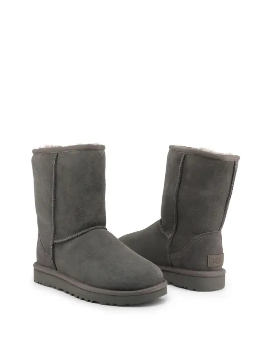 Graue UGG Stiefel Wildleder Textur